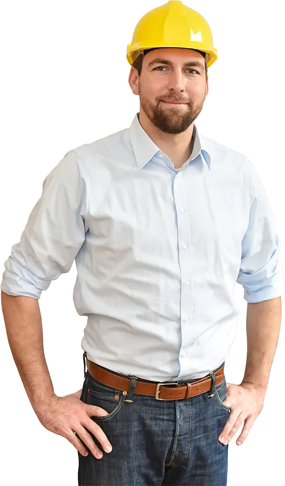 Kompetenter Bauleiter – Vertrauen & Erfahrung im Bauwesen Symbolbild für Führungskompetenz im Bauwesen – Projektleitung mit Erfahrung und Zuverlässigkeit